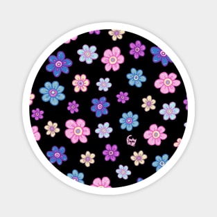 Flower Doodle Pattern Magnet